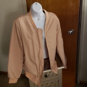 NWT Baby Pink Bomber Jacket Cute Light